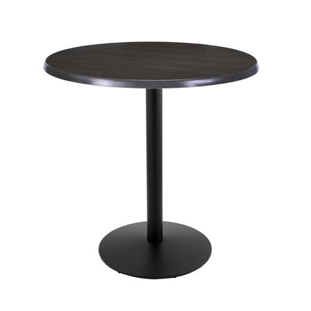 HOLLAND BAR STOOL CO 42" Tall In/Outdoor All-Season Table, 36" dia. Charcoal Top OD214-2242BWOD36RChar